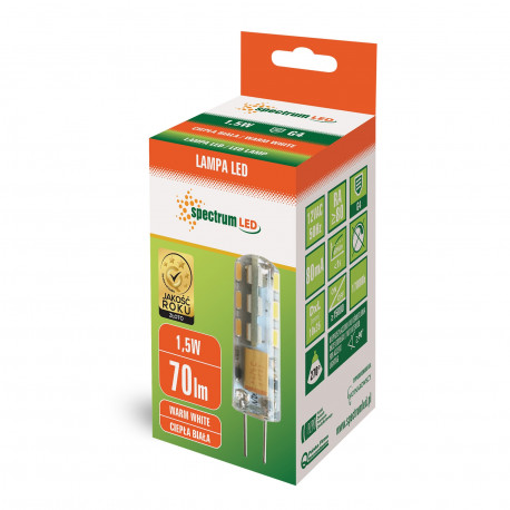 LED bulb G4 12V 1.5W WW column Spectrum