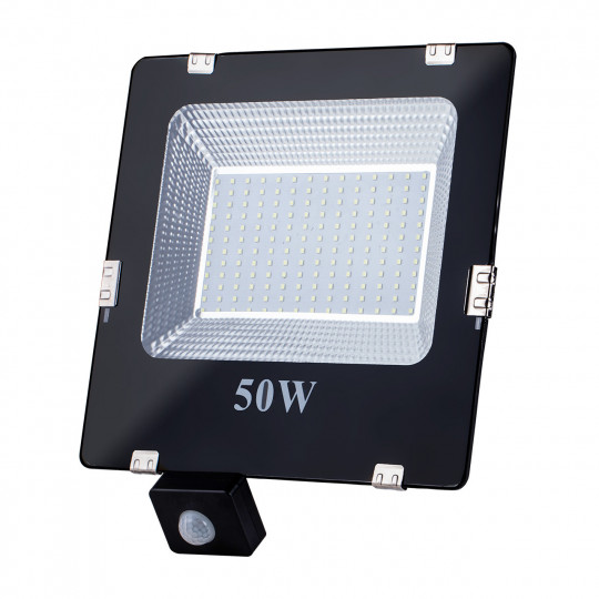 Naświetlacz LED 50W NW +PIR black L4101615 ART