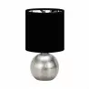 PERLO silver/black E14 03290 Struhm bedside lamp