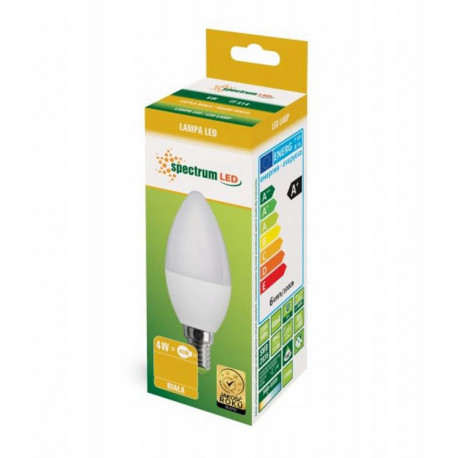 Żarówka LED E14 świecowa 4W NW Spectrum WOJ14506