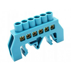 Blue insulated bus 6P DIN...