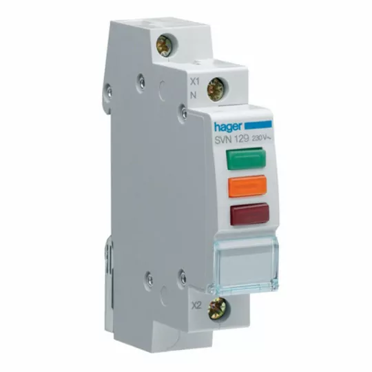 Lampka moduowa 3-fazowa 3-kolory SVN129 230V Hager Lampka moduowa 3-fazowa 3-kolory SVN129 230V Hager