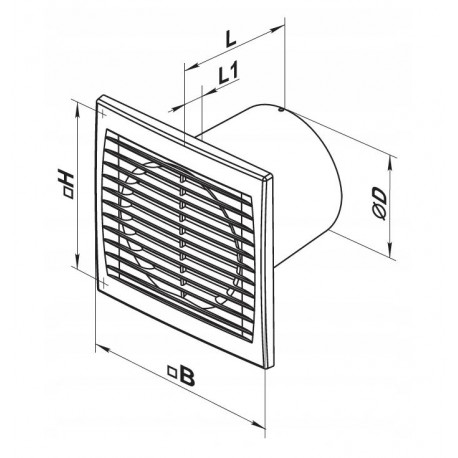 VENTS 125 SV Fi125 wall-mounted domestic fan with VENTS cord switch
