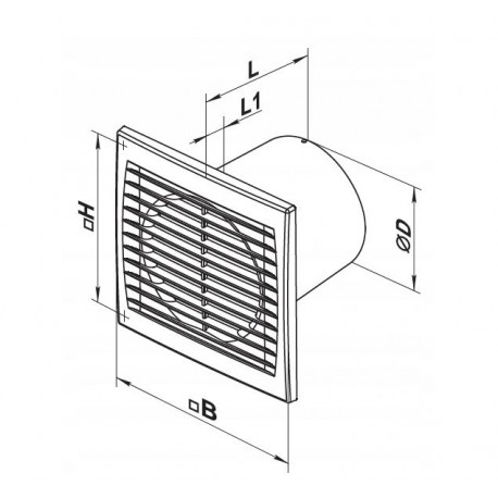 Domestic fan Fi125 wall fan125 S standard VENTS