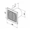 Wentylator dom Fi125 ścienny VENTS 125 S standard