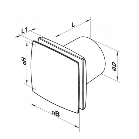 Bathroom fan 125LD 16W standard white Vents