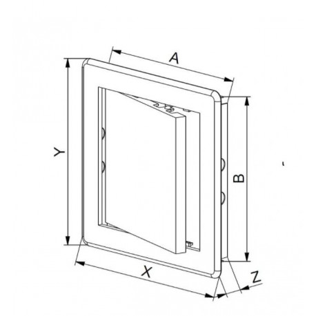 Drzwiczki rewizyjne plastikowe 300x400mm białe DT16 Awenta