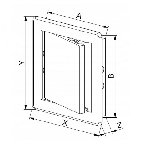 Drzwiczki rewizyjne plas. 200x250mm brązowe DT13BR