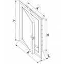 Metal inspection door 250x300mm white DM90 Awenta