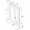 Drzwiczki rewizyjne metalowe 250x300mm białe DM90 Awenta