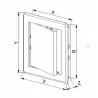 Closable plastic inspection door 450x450mm white DT17Z AWENTA