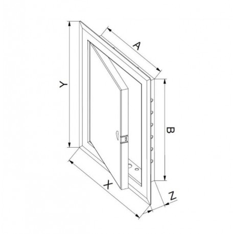 Drzwiczki rewizyjne metal 300x300mm białe DM91 Awe