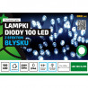 Christmas tree lights LED100/G/5M cold outdoor 10m FLASH OKEJ LUX