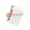 Breeze single socket with smoke flap 1814-32 white IP44 Kos
