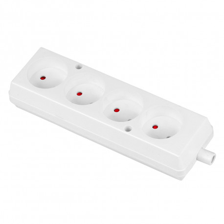 Portable 4x2P plug socket without grounding GN-460P ORNO