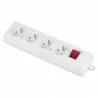 Portable quadruple 16A 2P+Z 250V socket with switch white ORNO