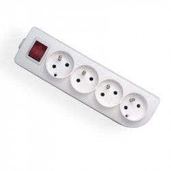 4 way power socket z/u/ł white GN-40W