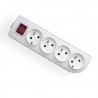 4 way power socket with grounding and switch white GN-40W ELGOTECH