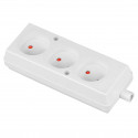 Portable 3x2P groundless plug socket GN-360 white PLASTROL