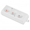 Portable three-way socket 16A 2P 250V white PLASTROL