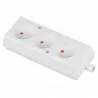 Portable three-way socket 16A 2P 250V white PLASTROL