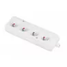 Portable quadruple socket 16A 2P+Z 250V white ORNO
