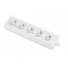 Portable five-socket 16A 2P+Z 250V white Plastrol