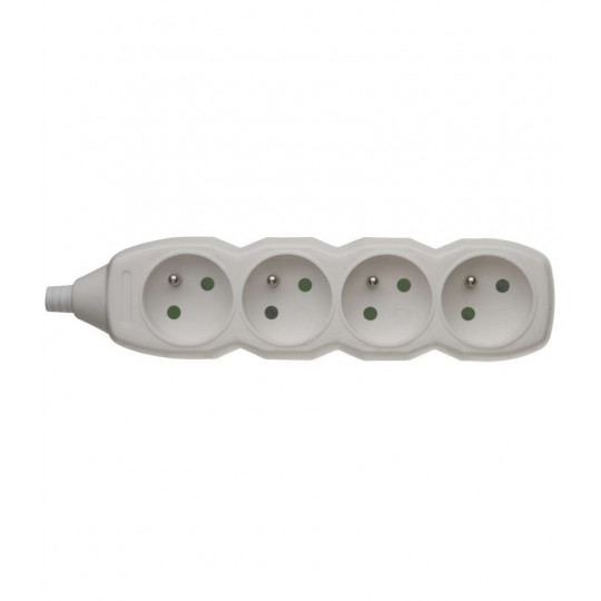 4-GN extension socket with ground white P0400 Emos