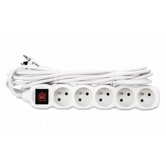 Residential extension cable 5m 5-GN with grounded switch HE1515 EMOS