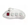 Residential extension cable 2meter 3-GN with grounding + switch P1312 Emos