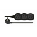 Residential extension cable. 3m 3-GN z/u E0313 black Emos