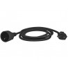 GN-1 grounded extension cable 3x1 black 3 meters PC0113 Emos