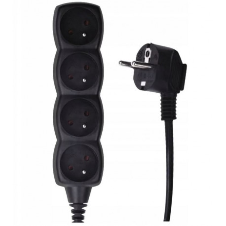 Przedłużacz 4-GN z uziemieniem 3x1 5m PC0415 czarny Emos