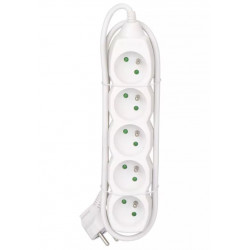 Extension cable 1.5m with ground 5GN white 3x1 P0511 Emos