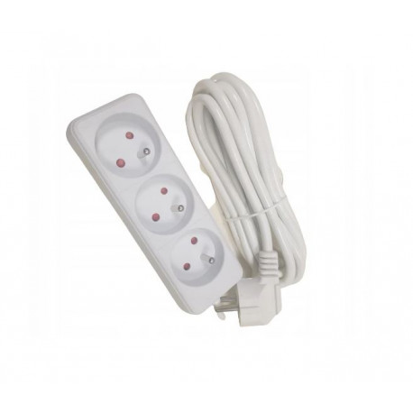 Przedłużacz 5m z/u 3GN 3x1 biały P0315 Emos