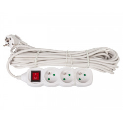 3GN/W residential extension cable with grounding 10m 3x1 P1310 white EMOS