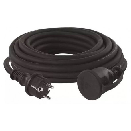 Extension cable 1-GN with grounding 10m OW3x1.5 black P01710 EMOS