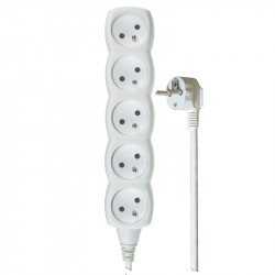 Extension cable 5-GN grounded 10m 3x1 white P0510 Emos