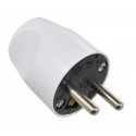 Straight plug z/u 16A W-131 white ELDA