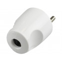 Straight plug z/u 16A W-131 white ELDA