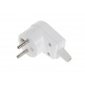 230V angle plug with grounding white WT-20S / 220-01 VIPLAST