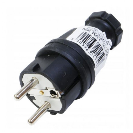 2P+Z rubber plug IP44 black 249501 LENA LIGHTING