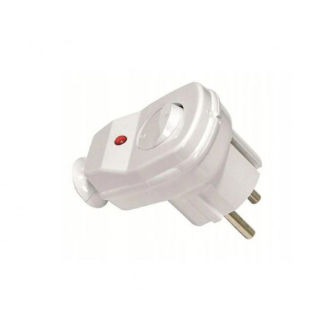 Wtyczka kątowa z wyłącznikiem + dioda 0-1 16A 2P 9002216