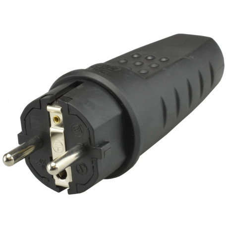 Rubber plug 16A 250V IP44 LUX PAWBOL