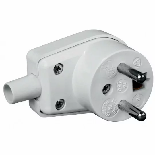 Angle plug with grounding 16A white WB-6 3300 ELEKTRO-PLAST Nasielsk Angle plug with grounding 16A white WB-6 3300 ELEKTRO-PLAST Nasielsk
