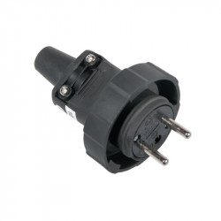 Grounded rubber plug 250V...