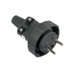 Grounded rubber plug 250V...