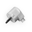 Angle power plug without grounding white 230V WT-2S ELGOTECH