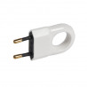 Flat plug with handle 10A 250V white PAWBOL