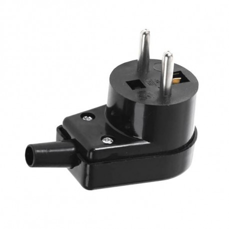 Black grounded cat plug 16A 220-05 Viplast